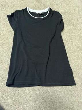 Zara Black Tee with White Trim
